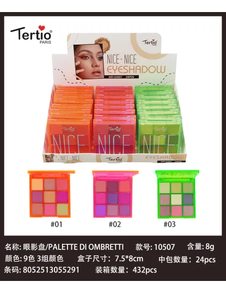 Nice Nice Paleta Sombra De Ojos 9 Colores 10507