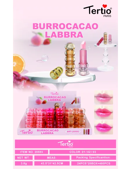 Tertio Bálsamo Labial con Brillo Natural 20593 Tertio Bálsamo Labial con Brillo Natural 20593