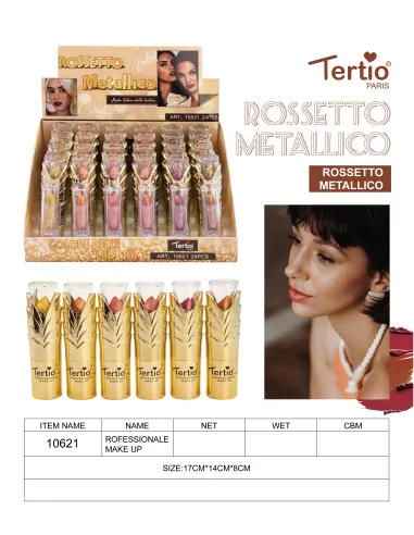 Tertio Barra Labbra Metallica Professionale 10621