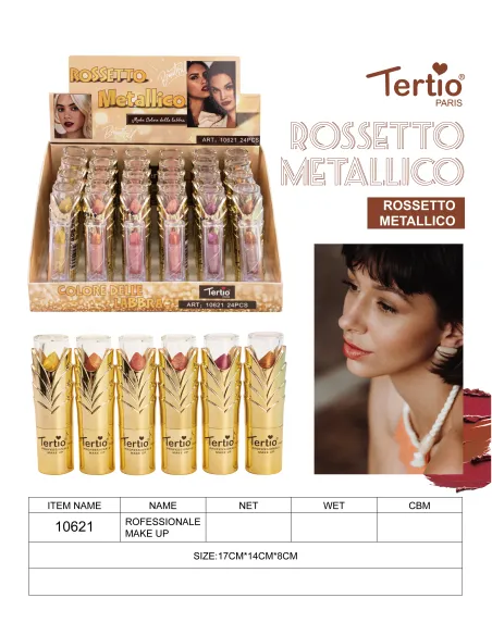 Tertio Barra Labbra Metallica Professionale 10621