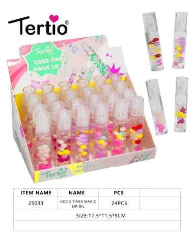 Tertio Olio Labbra Idratante con Palline di Colore