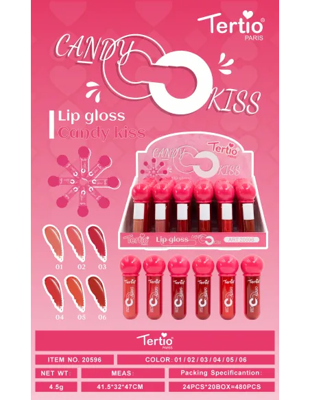 Tertio Candy Kiss – Brillo Labial Hidratante 20596 Tertio Candy Kiss – Brillo Labial Hidratante 20596