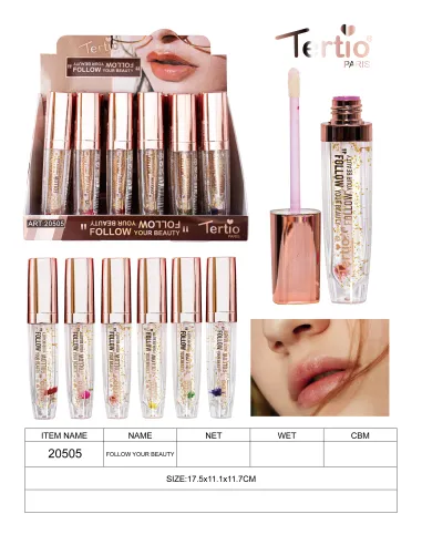Tertio Brillo Labial con Flores Naturales 20505