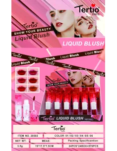 Tertio – Lip Gloss Colorete Líquido Multifuncional