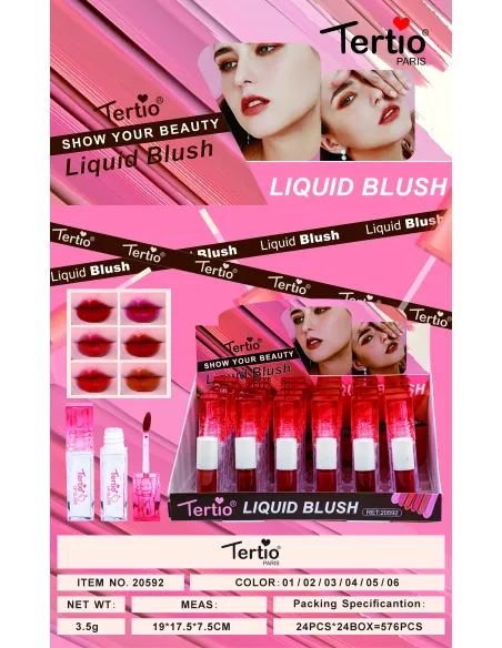 Tertio – Lip Gloss Colorete Líquido Multifuncional Tertio – Lip Gloss Colorete Líquido Multifuncional