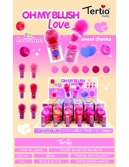 Tertio – Colorete en Crema 2 en 1 “Oh My Blush Love” 25038 Tertio – Colorete en Crema 2 en 1 “Oh My Blush Love” 25038