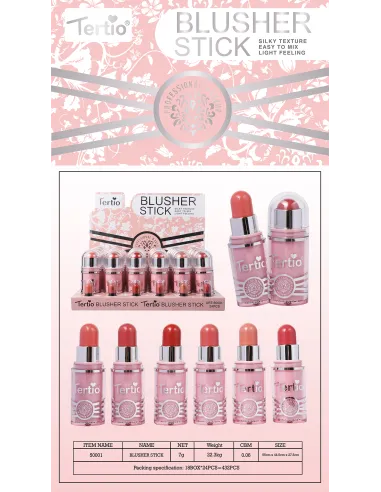 Tertio – Colorete en Barra “Blusher Stick” 50001
