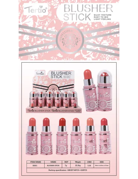 Tertio – Colorete en Barra “Blusher Stick” 50001 Tertio – Colorete en Barra “Blusher Stick” 50001