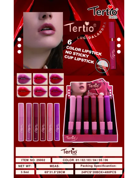 Tertio – Barra de Labios “Lucidalabbra” 25002 Tertio – Barra de Labios “Lucidalabbra” 25002