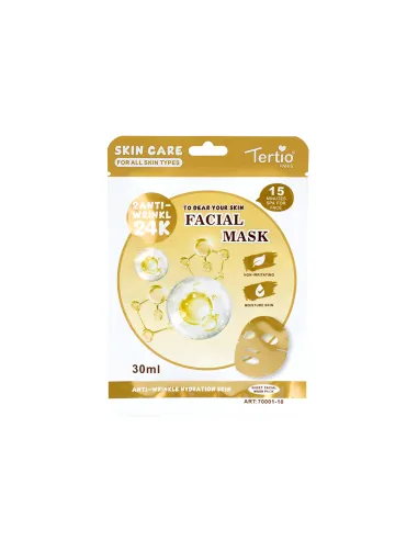 Mascarilla Facial Tertio 24K Gold 30ml – Antiedad y Reafirmante