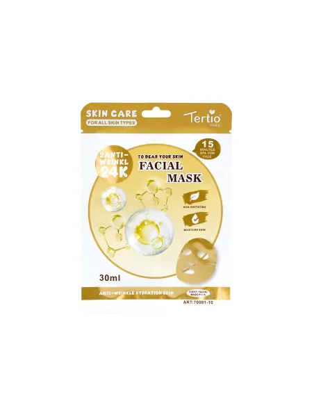 Mascarilla Facial Tertio 24K Gold 30ml – Antiedad y Reafirmante