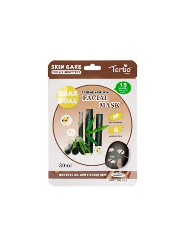 Mascarilla Facial Tertio Carbón Activo 30ml – Purificante y Control de Grasa