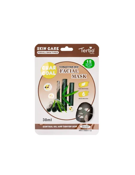 Mascarilla Facial Tertio Carbón Activo 30ml – Purificante y Control de Grasa