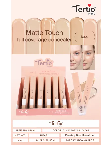 Matte Touch – Corrector de Alta Cobertura 4ml Ref 58001