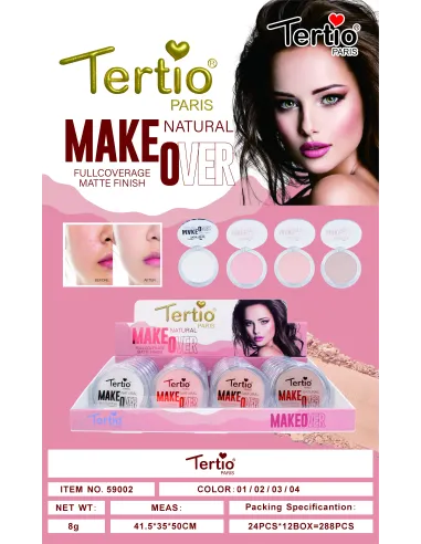Tertio True Color – Polvo Compacto Mate (Ref. 59001)