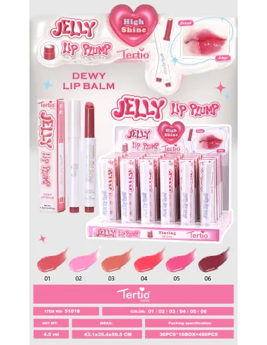 Tertio Jelly Lip Plump – Bálsamo Labial Jelly con Efecto Volumen (Ref. 51018)