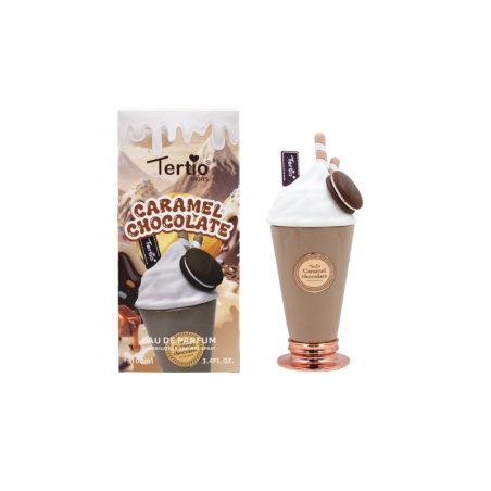 Tertio Caramel Chocolate Eau de Parfum 100ml – Parfum Sucré Gourmand pour Femme