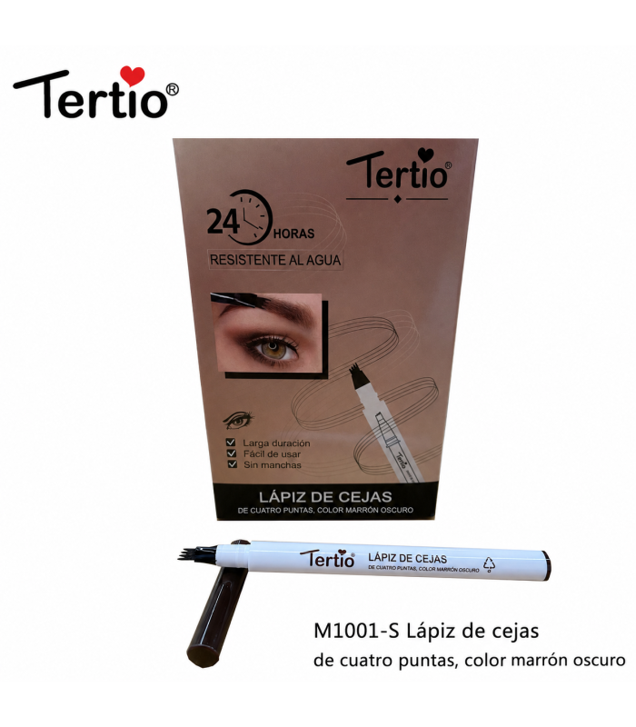 Lápiz de Cejas de Cuatro Puntas – Marrón Oscuro M1001-S